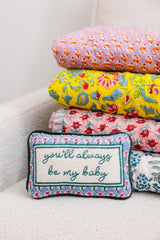 Be My Baby Mini Needlepoint Pillow From Furbish Studio