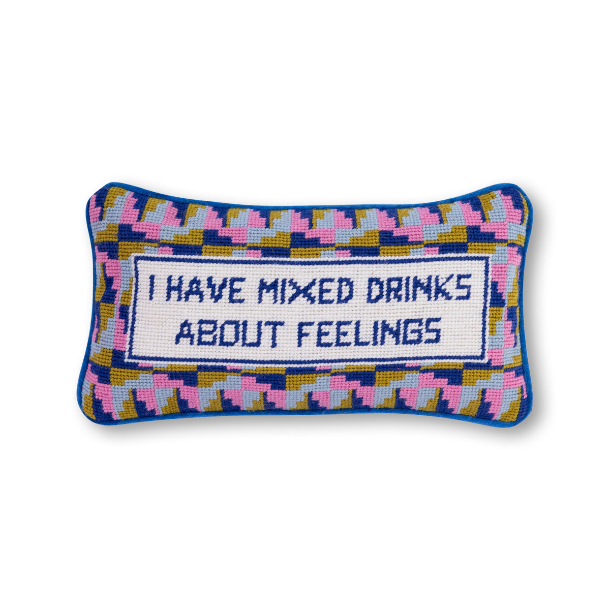 Mixed Drinks Needlepoint Pillow from Furbish Studio