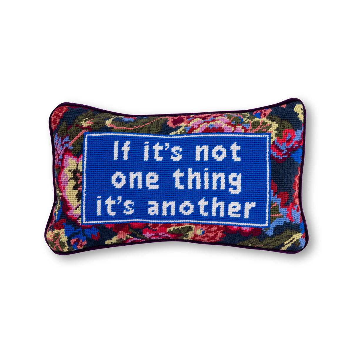 Not One Thing Needlepoint Pillow from Furbish Studio