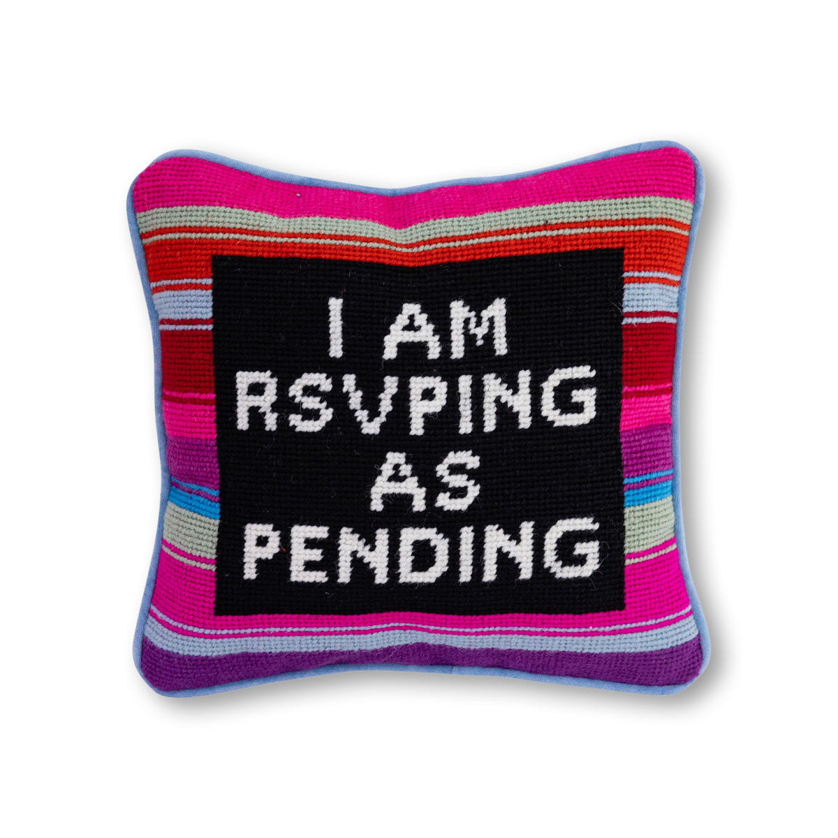 RSVP Needlepoint Pillow from Furbish Studio