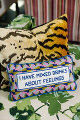 Mixed Drinks Needlepoint Pillow from Furbish Studio