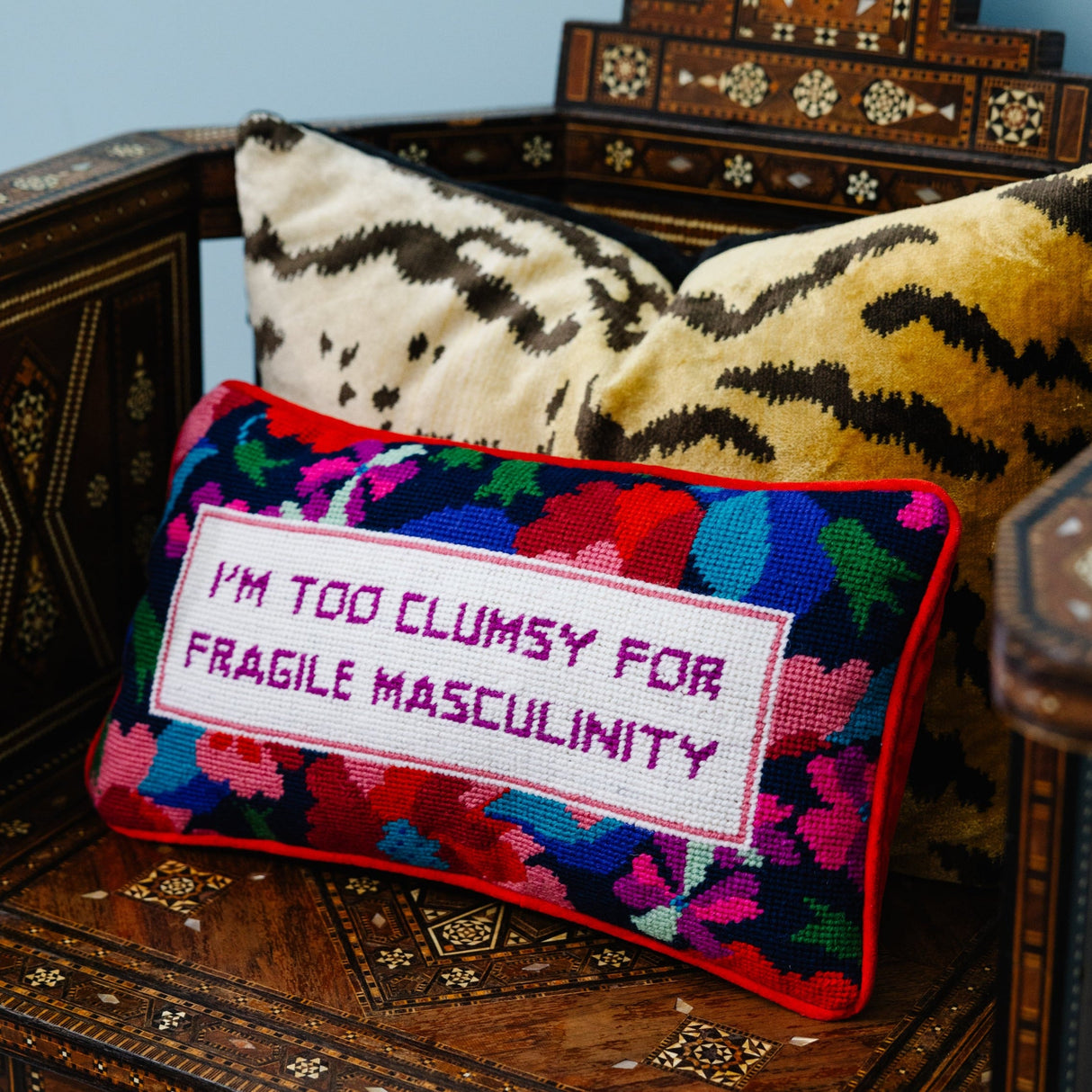 Clumsy Needlepoint Pillow from Furbish Studio