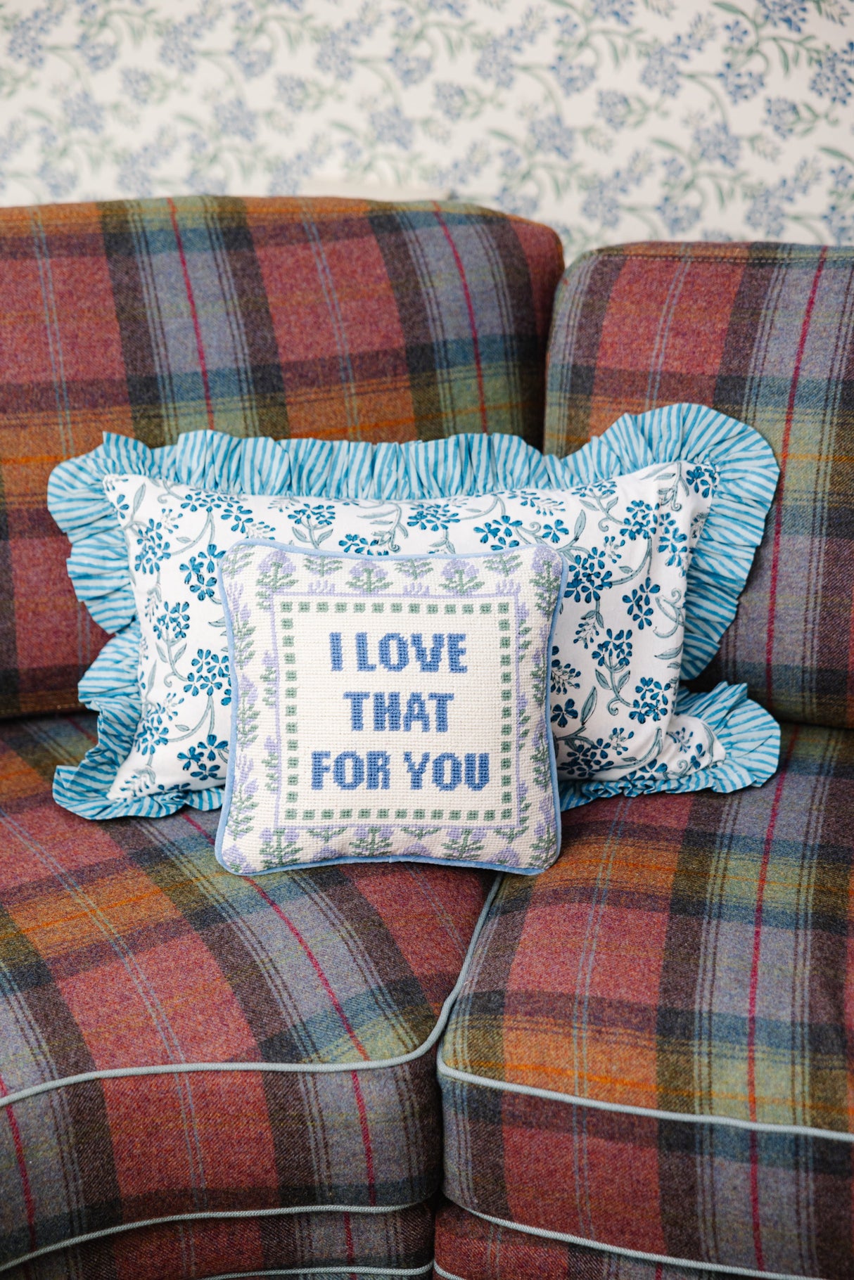 Love That for You Needlepoint Pillow from Furbish Studio