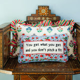 Get What You Get Needlepoint Pillow from Furbish Studio