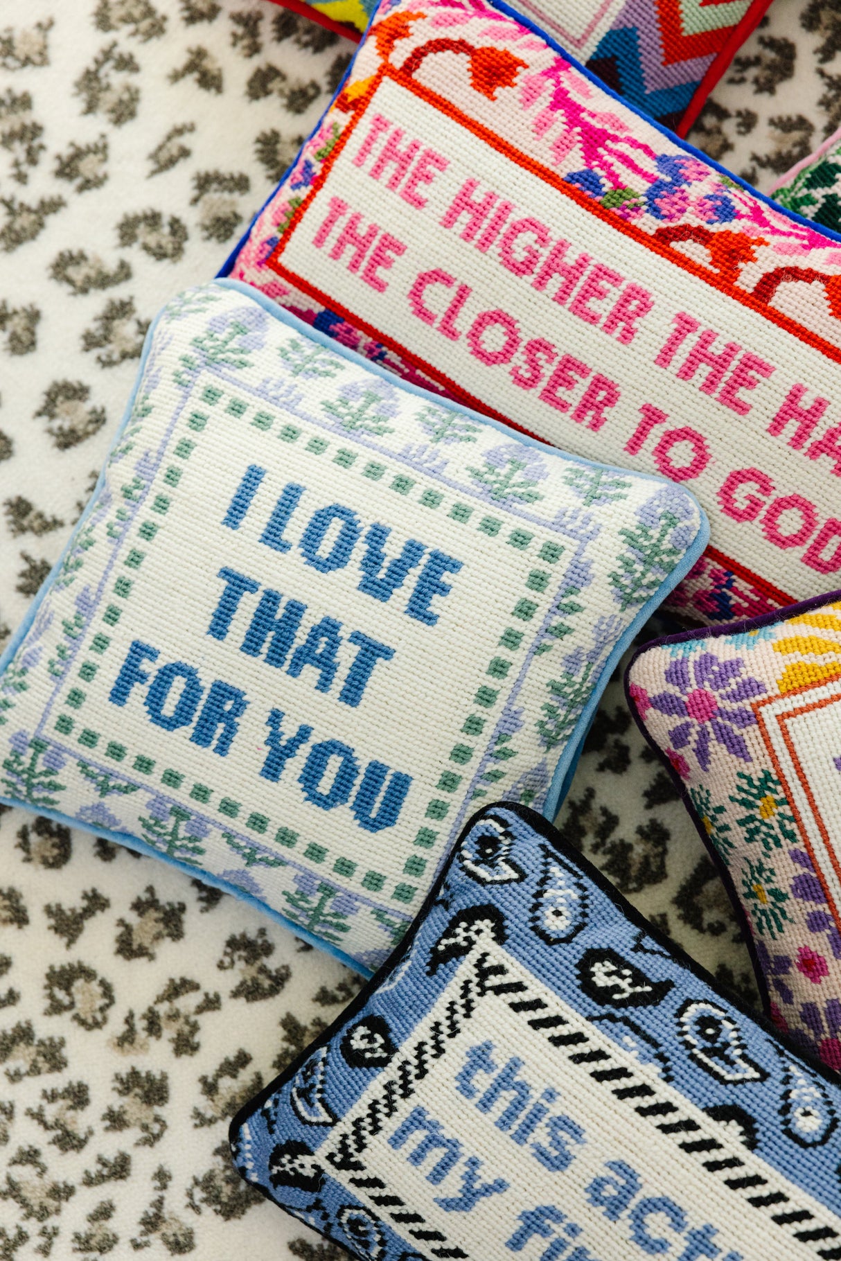 Love That for You Needlepoint Pillow from Furbish Studio