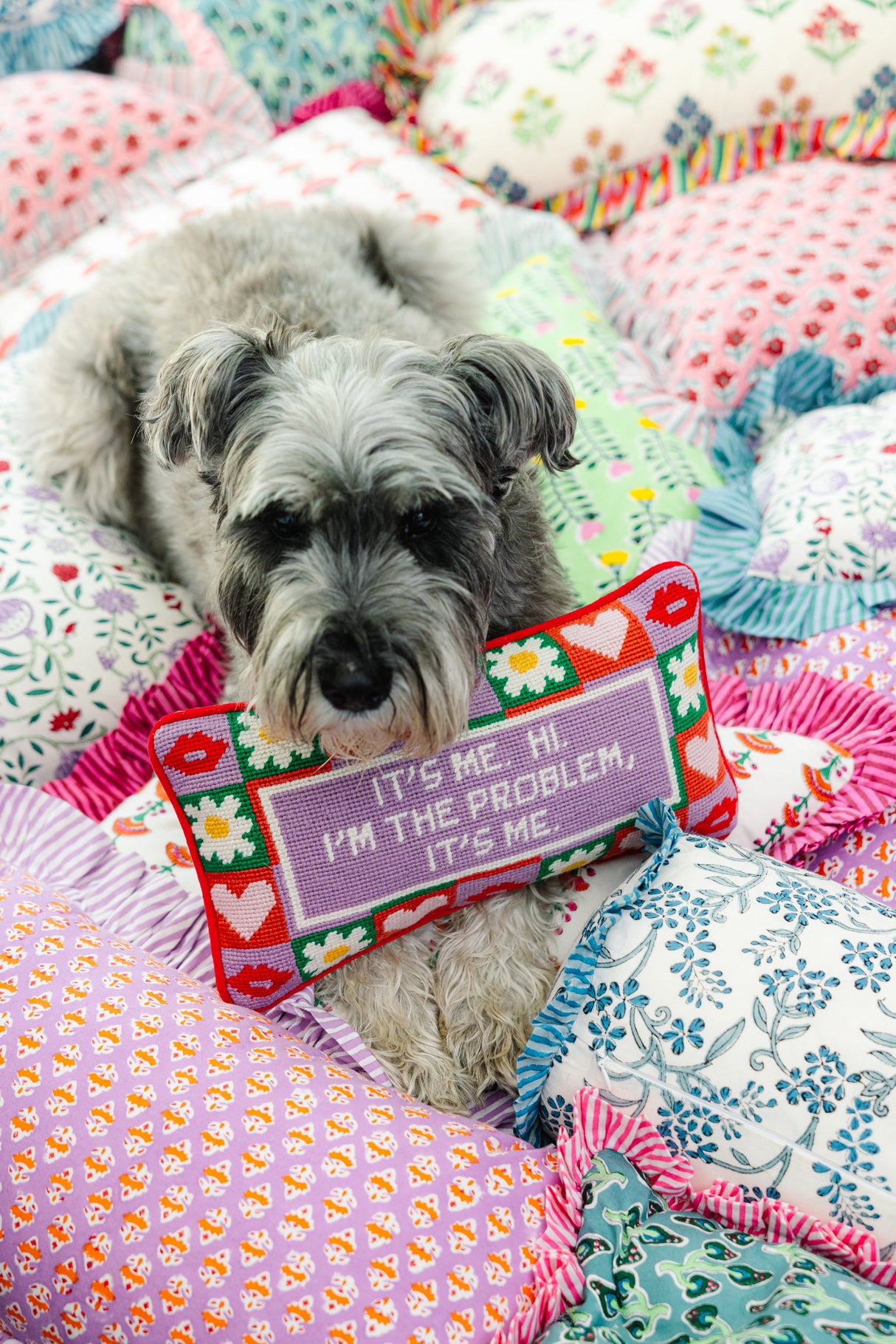 It's Me Needlepoint Pillow from Furbish Studio