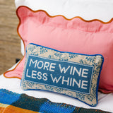 More Wine Needlepoint Pillow from Furbish Studio