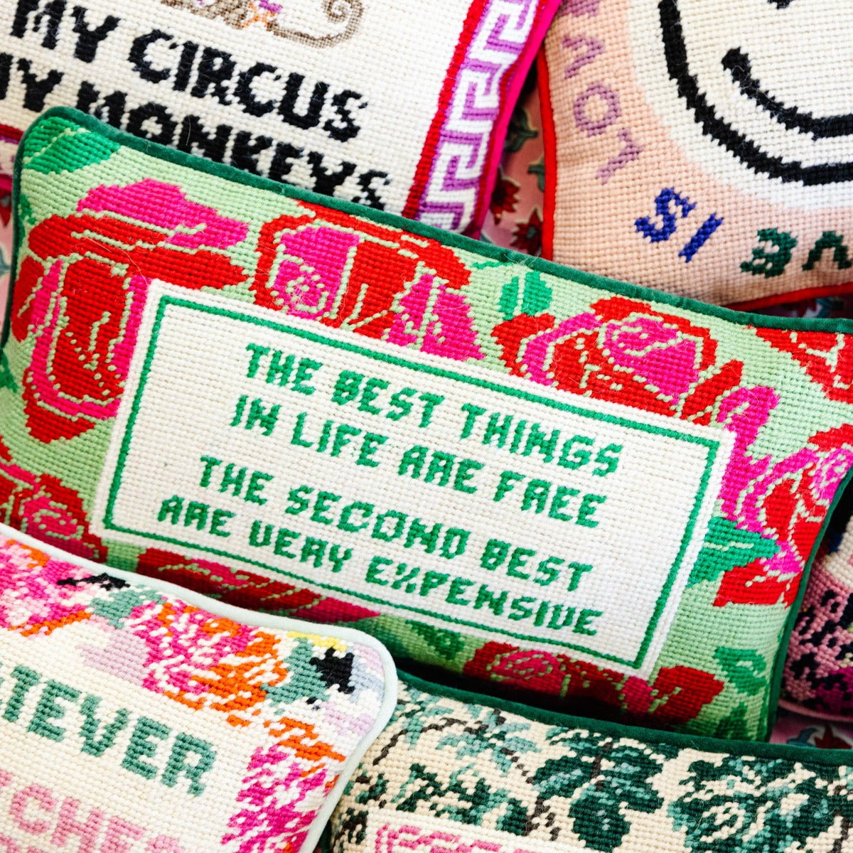Expensive Needlepoint Pillow from Furbish Studio