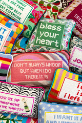 Whoop There It Is Needlepoint Pillow from Furbish Studio