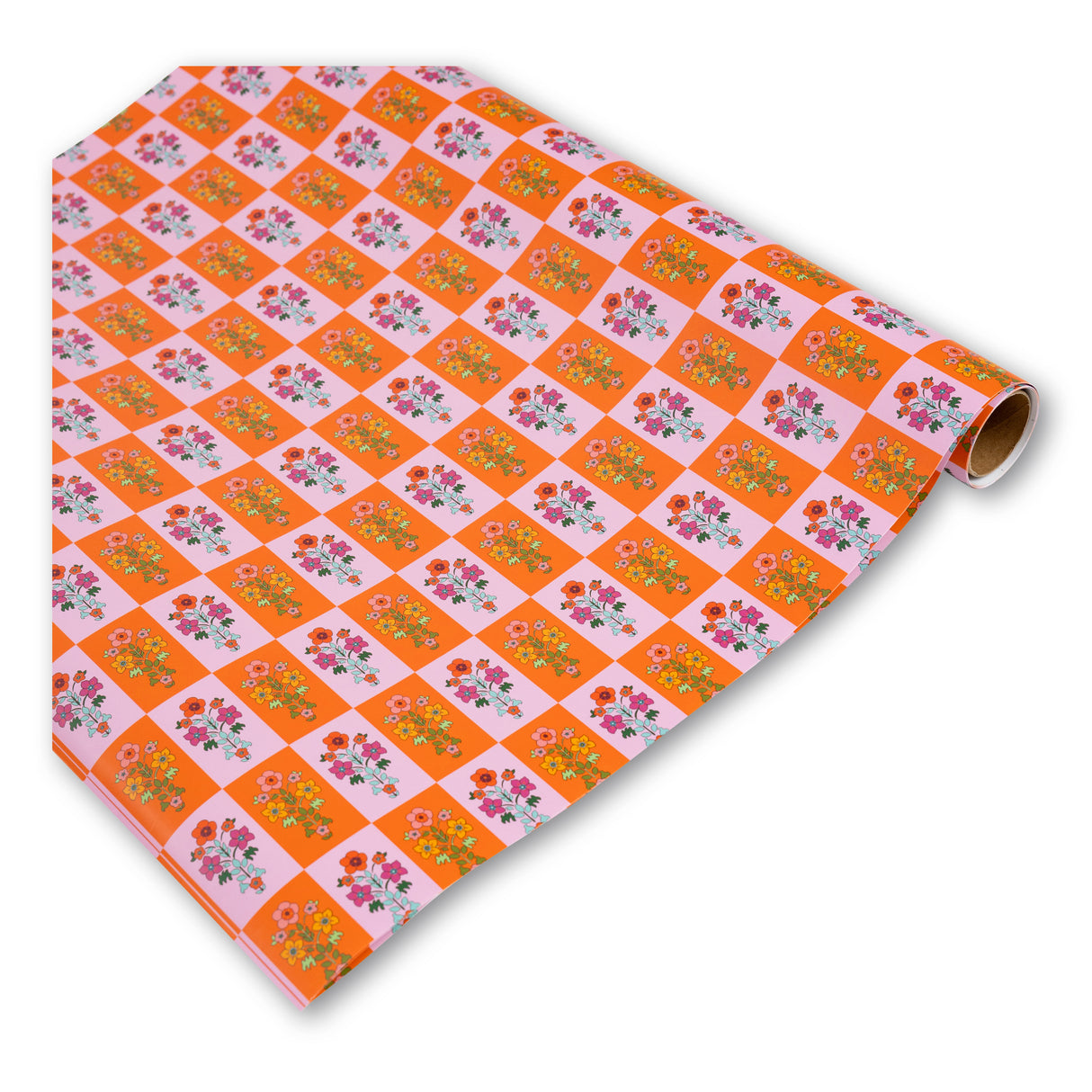Wrapping Paper Sheets - Floral Check from Furbish Studio