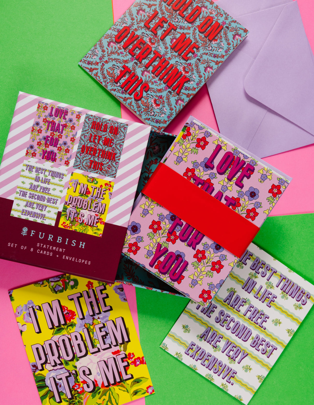 Boxed Greeting Card S/8 - Ditzy Floral from Furbish Studio