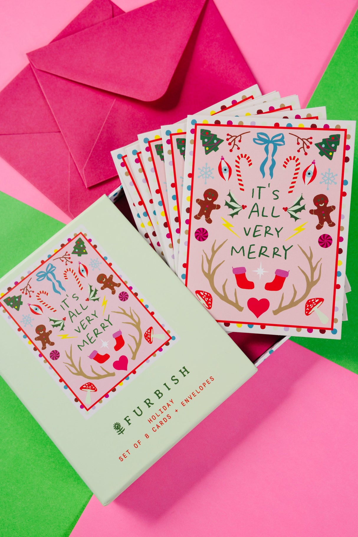 Boxed Greeting Card S/8 - Twinklemas from Furbish Studio