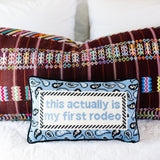 First Rodeo Needlepoint Pillow from Furbish Studio