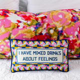 Mixed Drinks Needlepoint Pillow from Furbish Studio