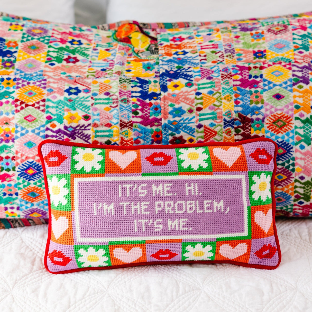 It's Me Needlepoint Pillow from Furbish Studio