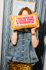Too Much Needlepoint Pillow from Furbish Studio