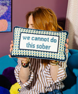 Sober Needlepoint Pillow from Furbish Studio