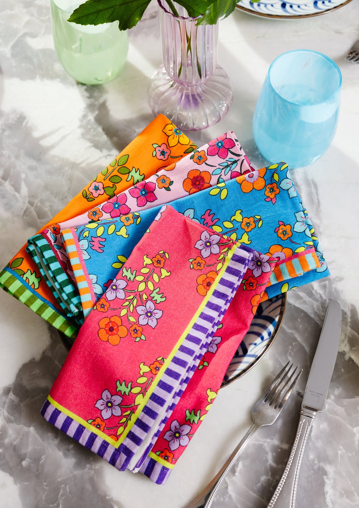 Summer Floral Napkins S/4 from Furbish Studio