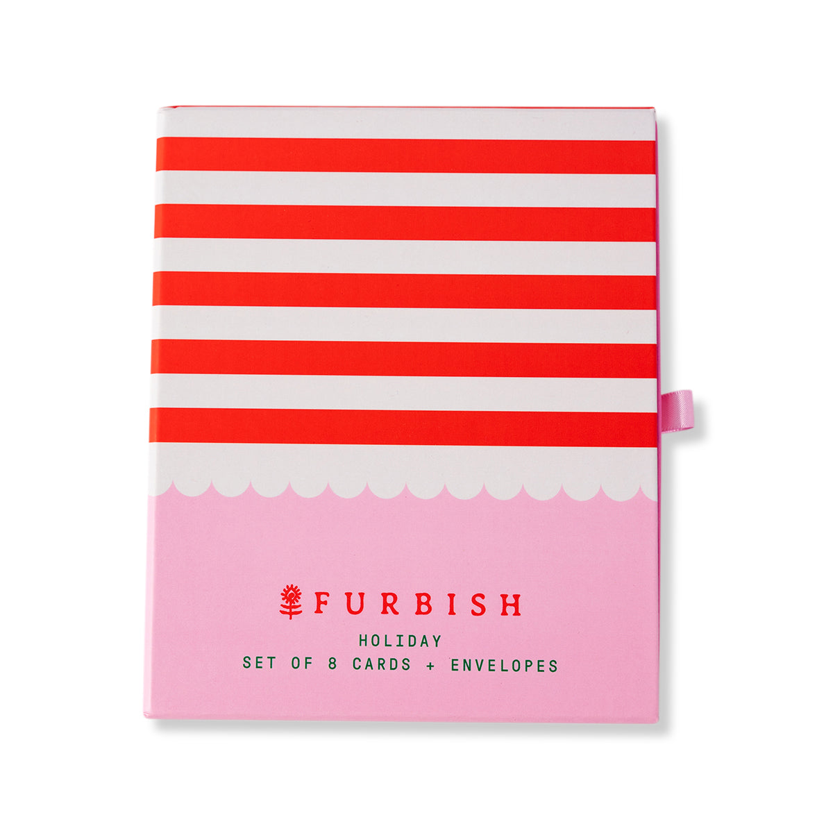 Boxed Greeting Card S/8 - Scallop Stripe from Furbish Studio