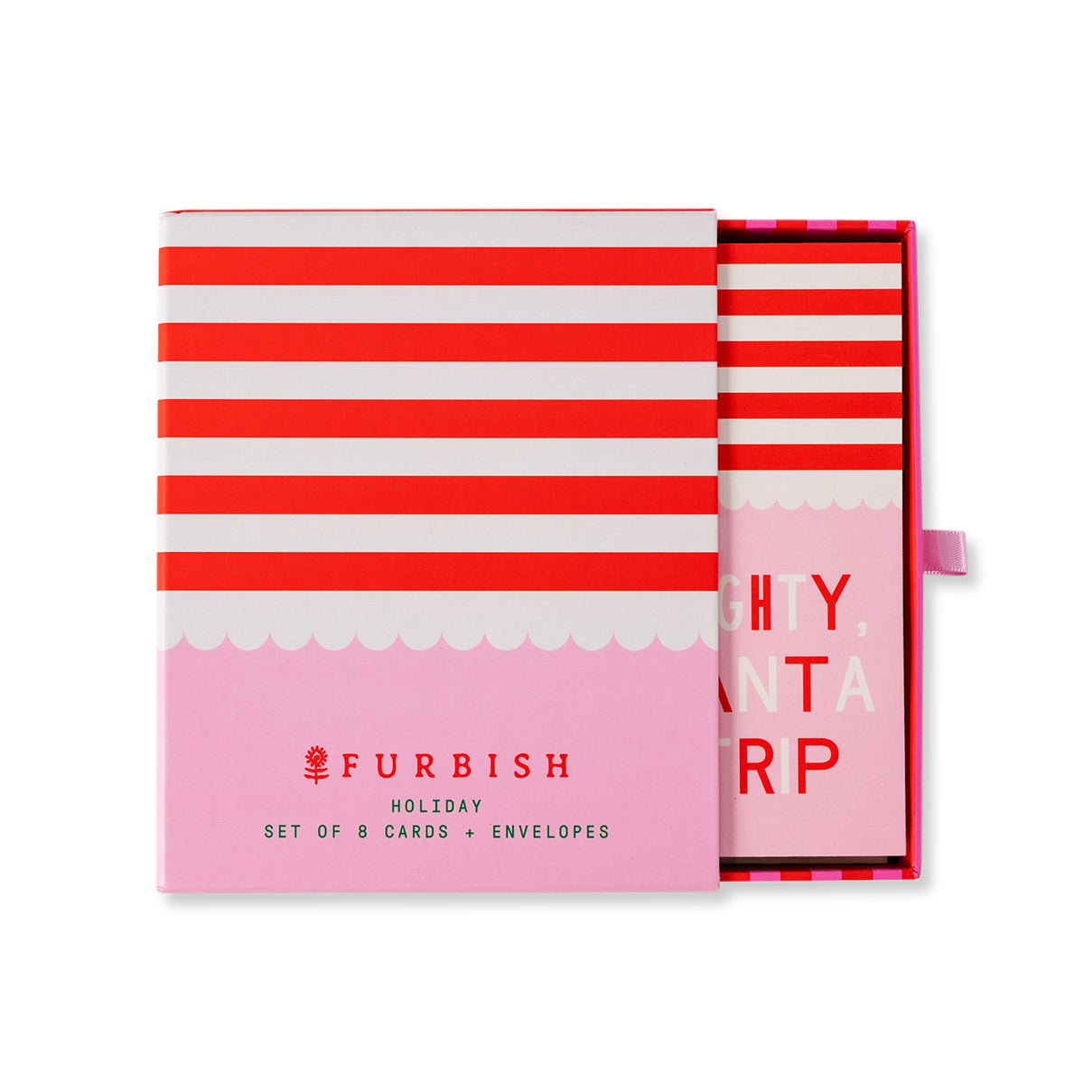 Boxed Greeting Card S/8 - Scallop Stripe from Furbish Studio