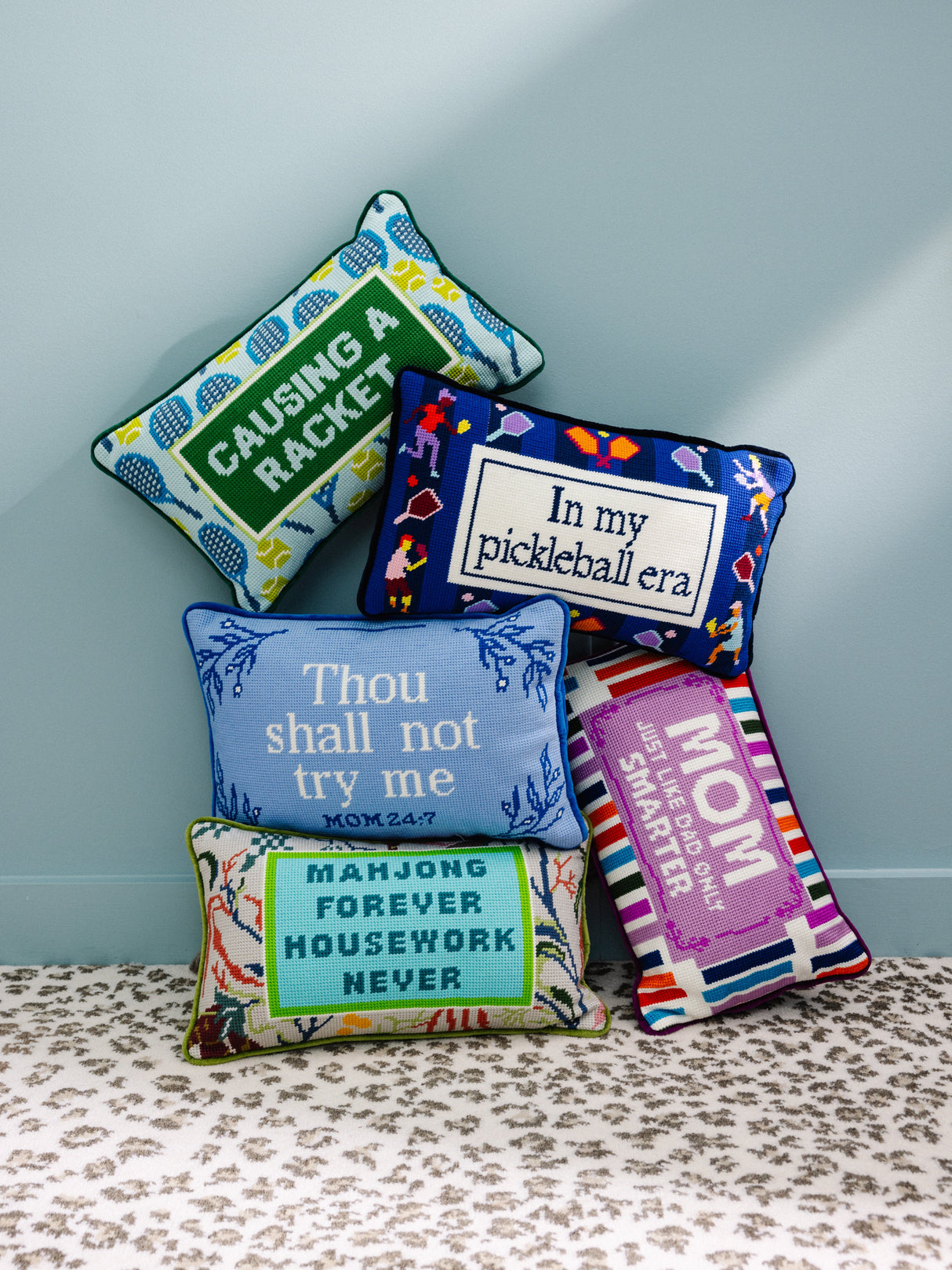 Try Me Needlepoint Pillow from Furbish Studio