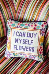 Flowers Needlepoint Pillow from Furbish Studio