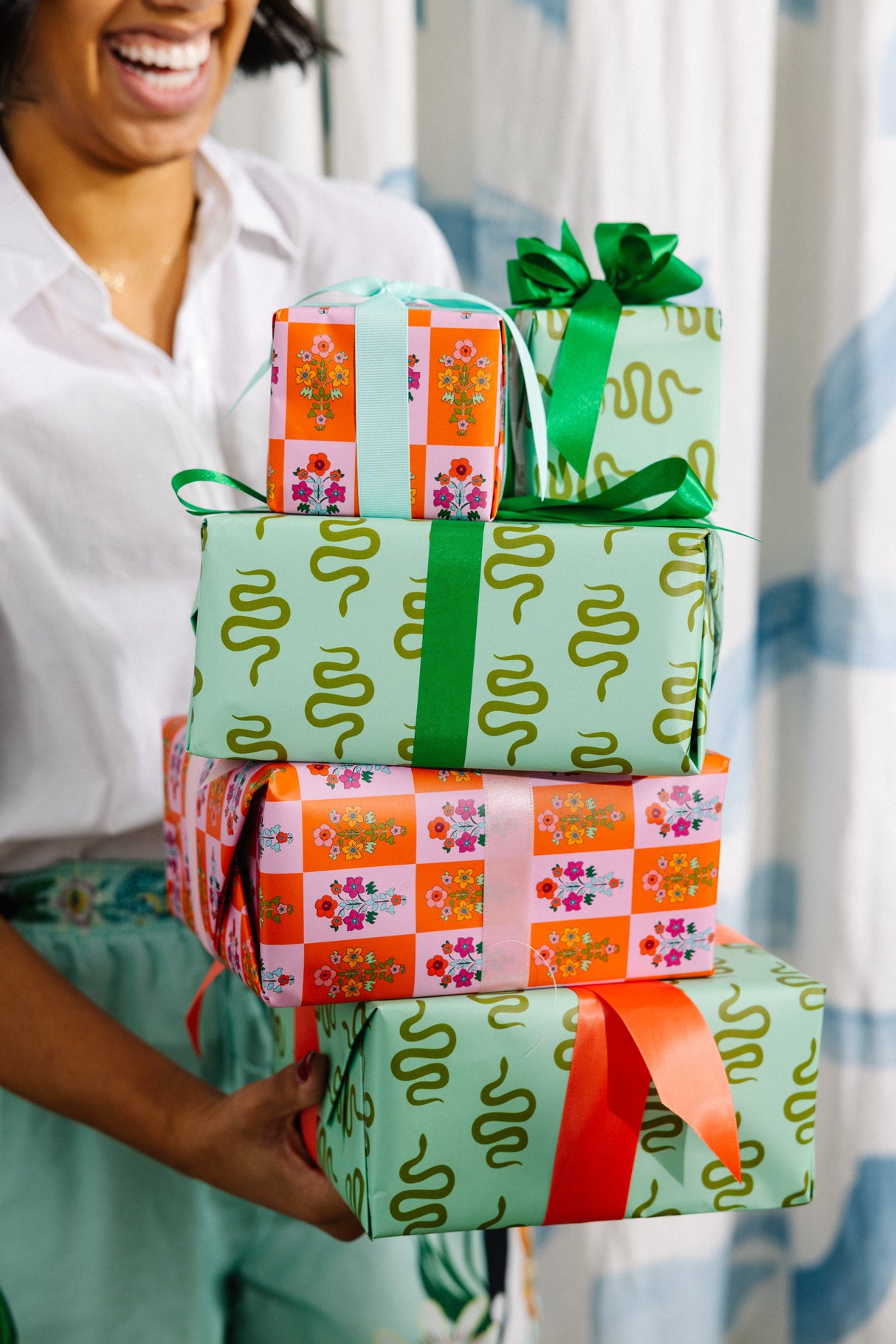 Wrapping Paper Sheets - Serene Snake from Furbish Studio