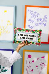 Not Needy Needlepoint Pillow from Furbish Studio