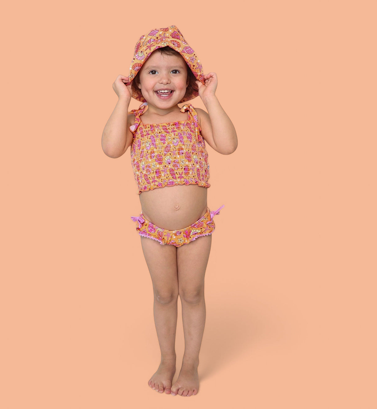 SHELLO SUMMER DREAM SMOCKED TANKINI TWO PIECE SWIM SUIT from DREAM BIG LITTLE CO
