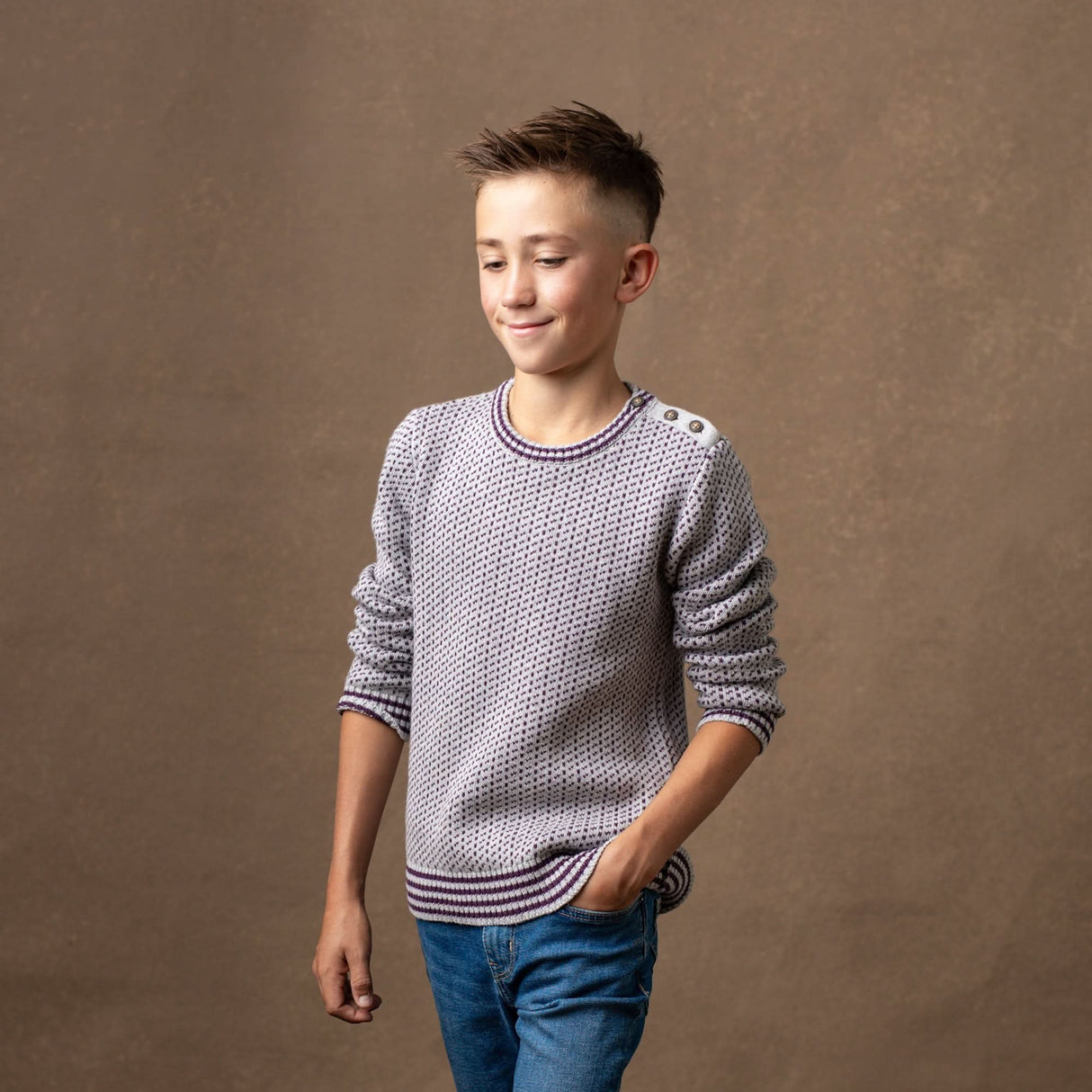 Organic Intarsia Crew Neck Sweater - Baby from Hope & Henry
