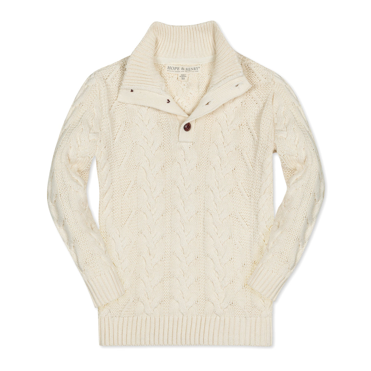 Organic Mock Neck Cable Sweater - Baby from Hope & Henry