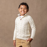 Organic Mock Neck Cable Sweater - Baby from Hope & Henry
