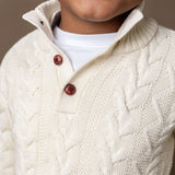 Organic Mock Neck Cable Sweater - Baby from Hope & Henry