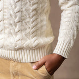 Organic Mock Neck Cable Sweater - Baby from Hope & Henry