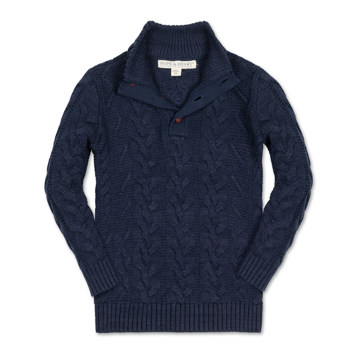 Organic Mock Neck Cable Sweater - Baby from Hope & Henry