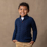 Organic Mock Neck Cable Sweater - Baby from Hope & Henry