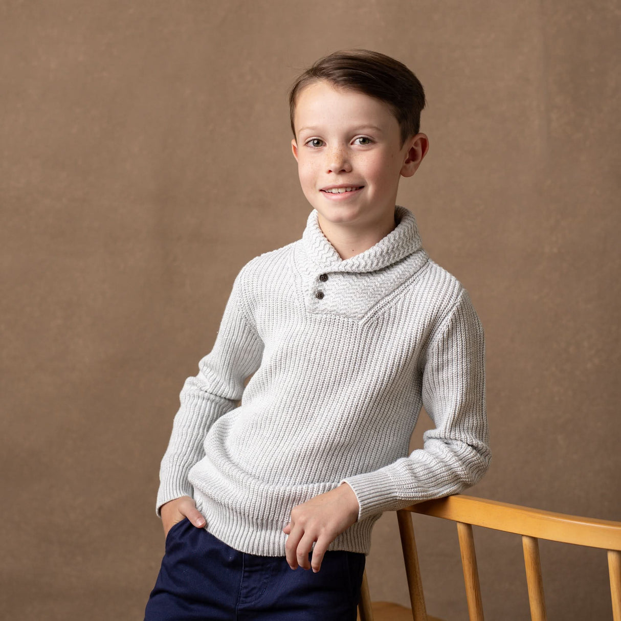 Organic Shawl Collar Sweater - Baby from Hope & Henry