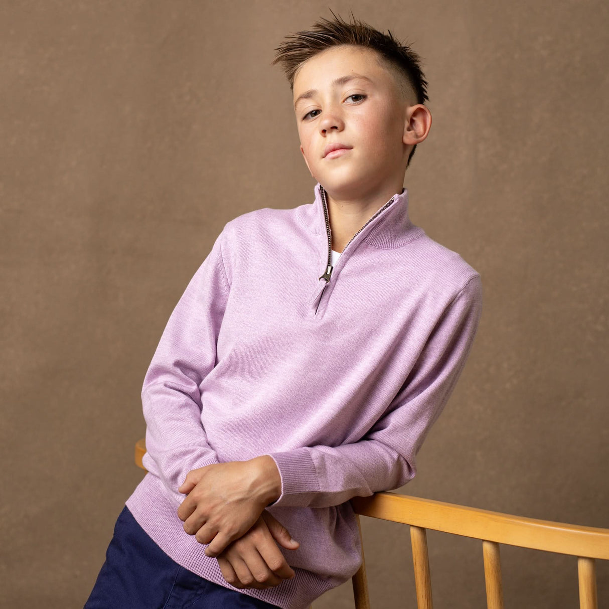 Organic Fine Gauge Half Zip Sweater - Baby from Hope & Henry