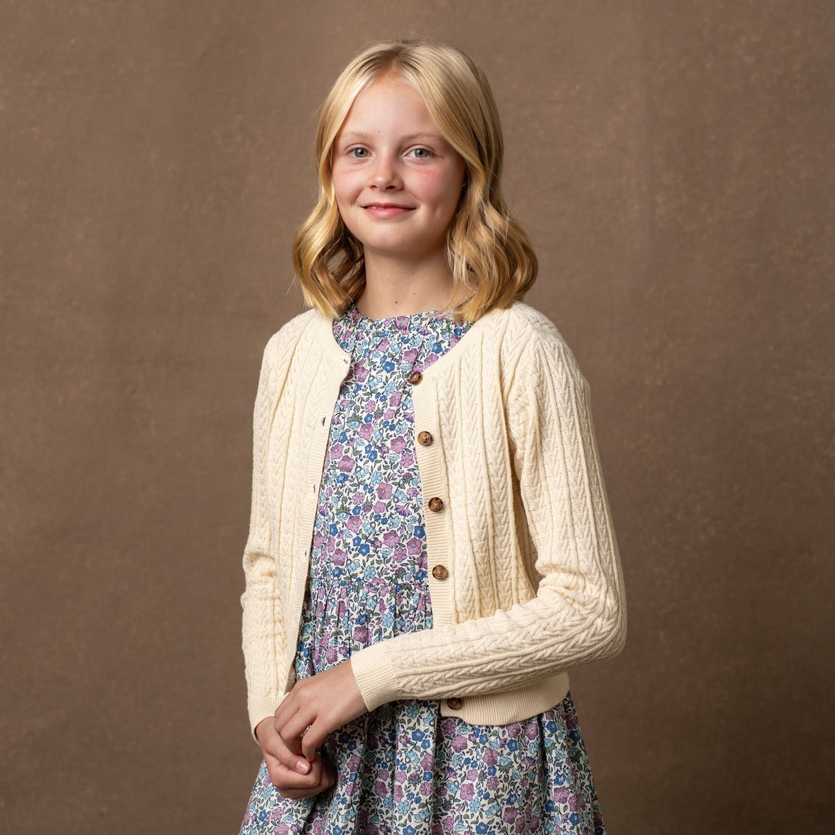Organic Chevron Cable Cardigan - Baby from Hope & Henry