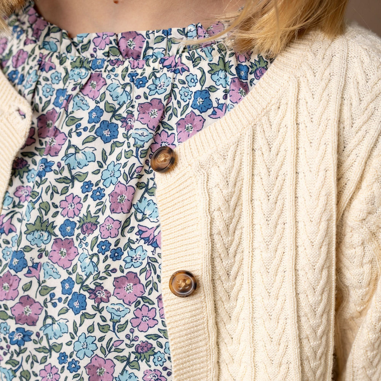 Organic Chevron Cable Cardigan - Baby from Hope & Henry