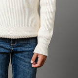 Organic Herringbone Detail Crew Neck Sweater - Baby from Hope & Henry