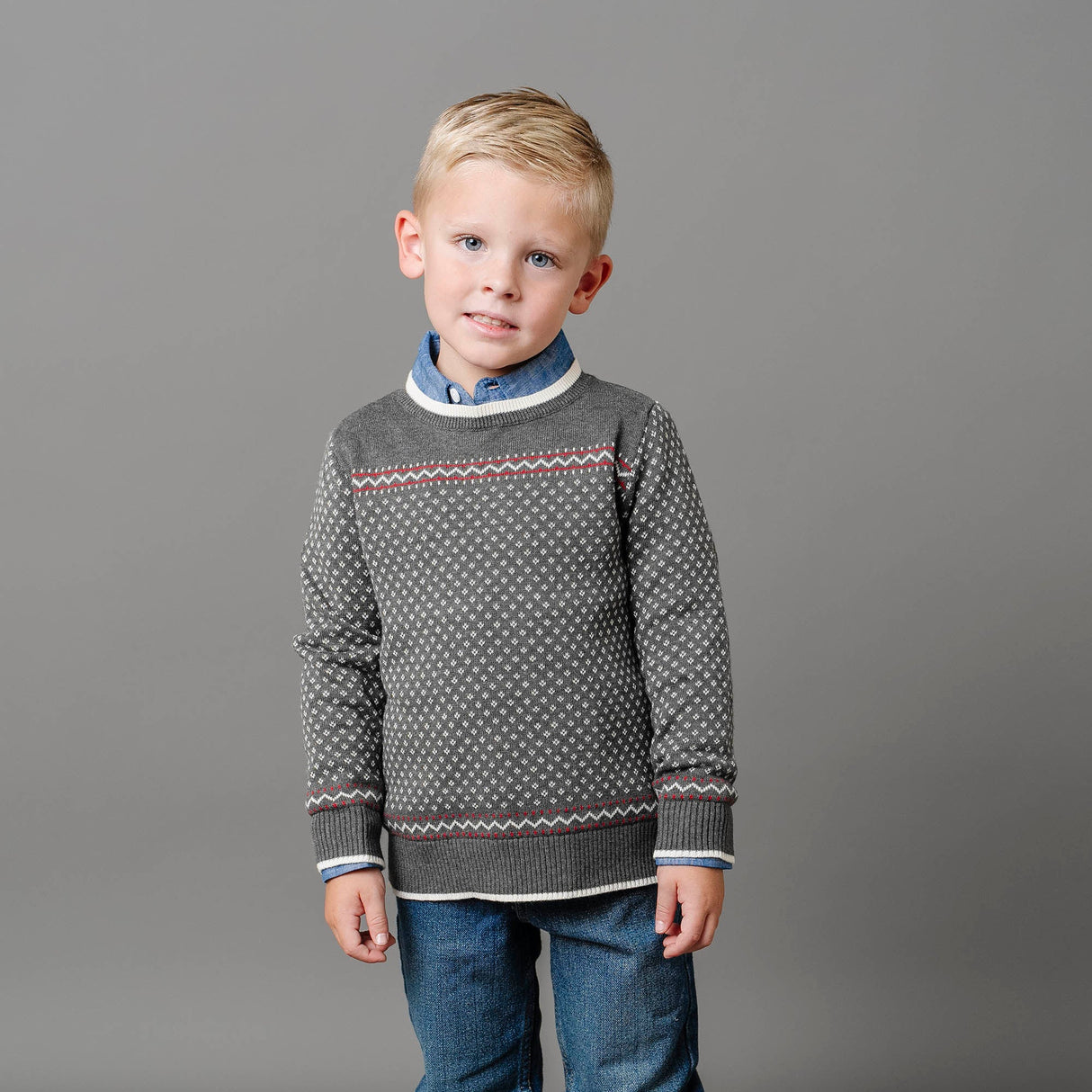 Organic Intarsia Crew Neck Sweater - Baby from Hope & Henry