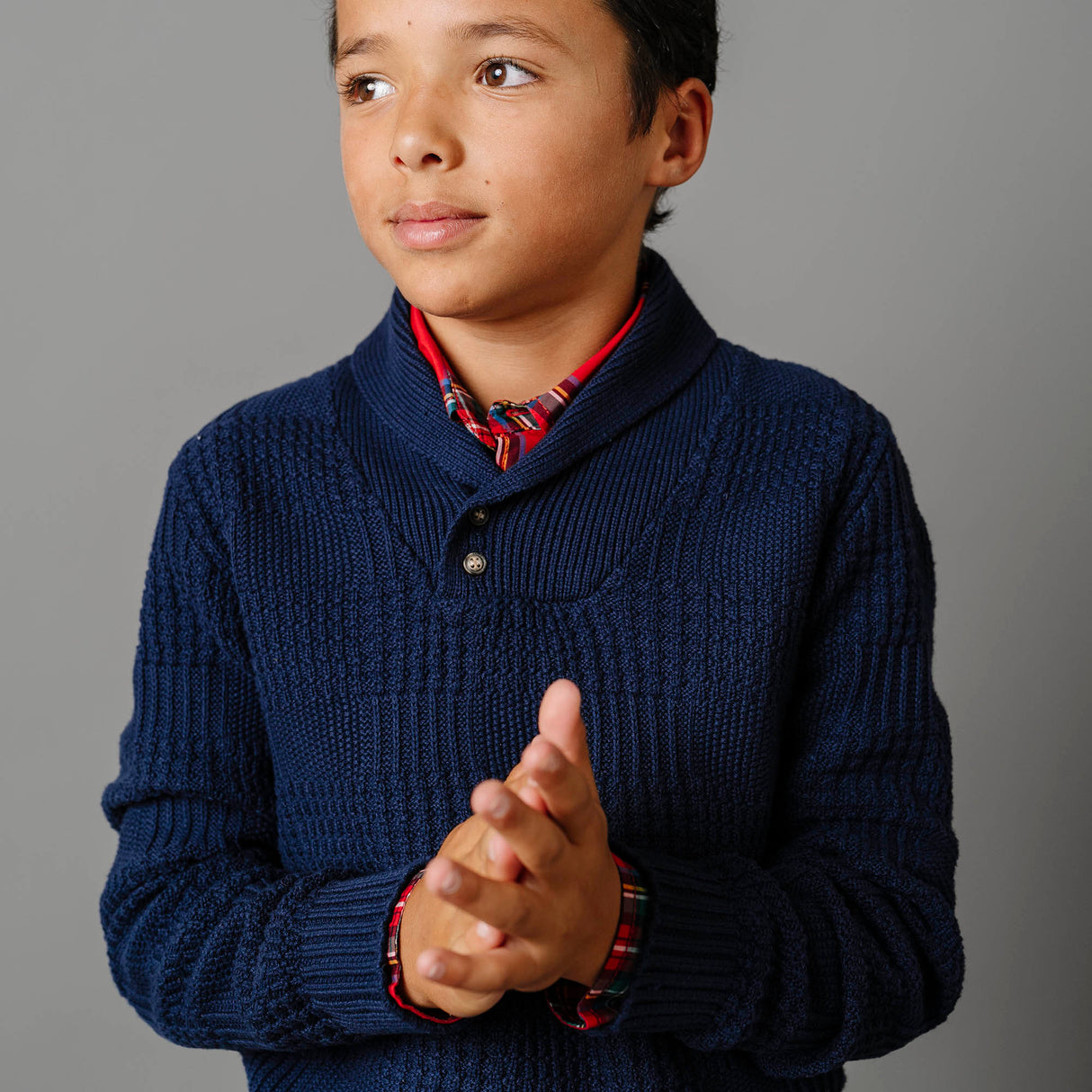Organic Textured Shawl Collar Sweater - Baby from Hope & Henry