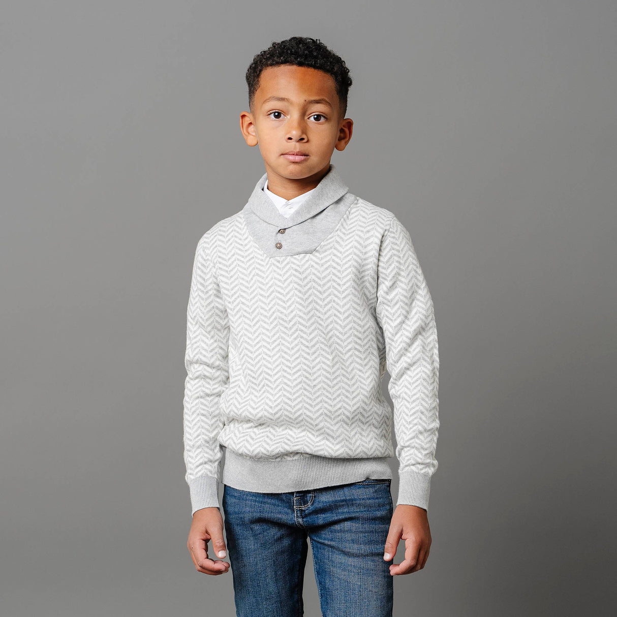 Organic Intarsia Shawl Collar Sweater - Baby from Hope & Henry