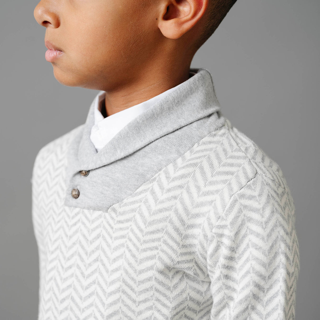 Organic Intarsia Shawl Collar Sweater - Baby from Hope & Henry