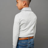 Organic Intarsia Shawl Collar Sweater - Baby from Hope & Henry