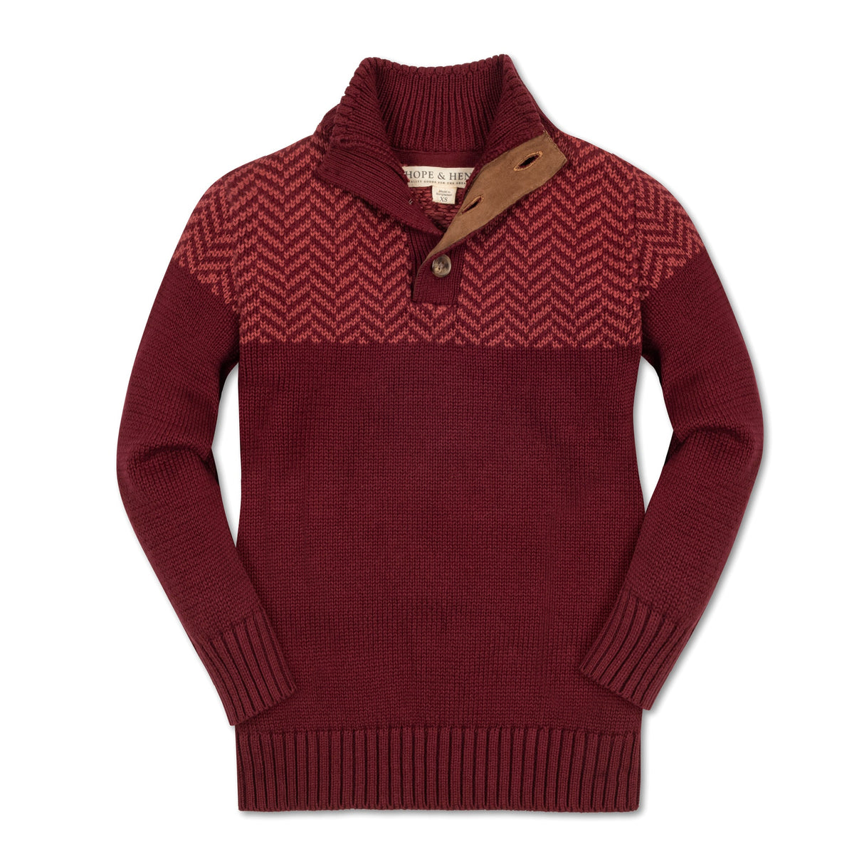 Organic Intarsia Yoke Mock Neck Sweater - Baby from Hope & Henry
