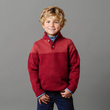 Organic Intarsia Yoke Mock Neck Sweater - Baby from Hope & Henry