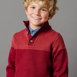 Organic Intarsia Yoke Mock Neck Sweater - Baby from Hope & Henry