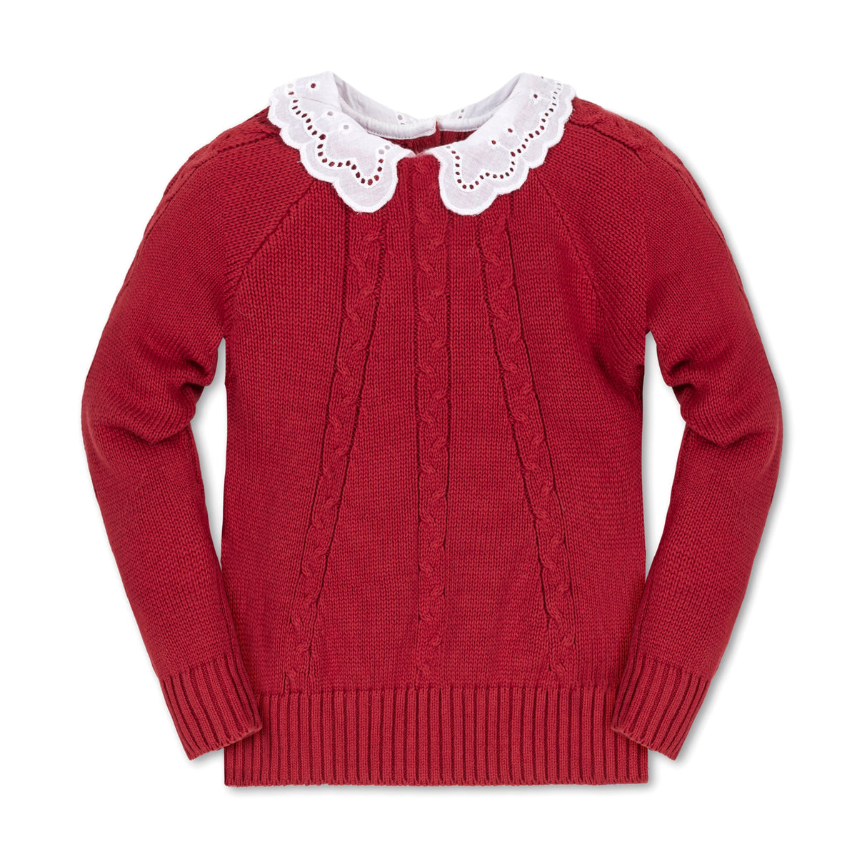 Organic Eyelet Collar Cable Sweater - Baby from Hope & Henry